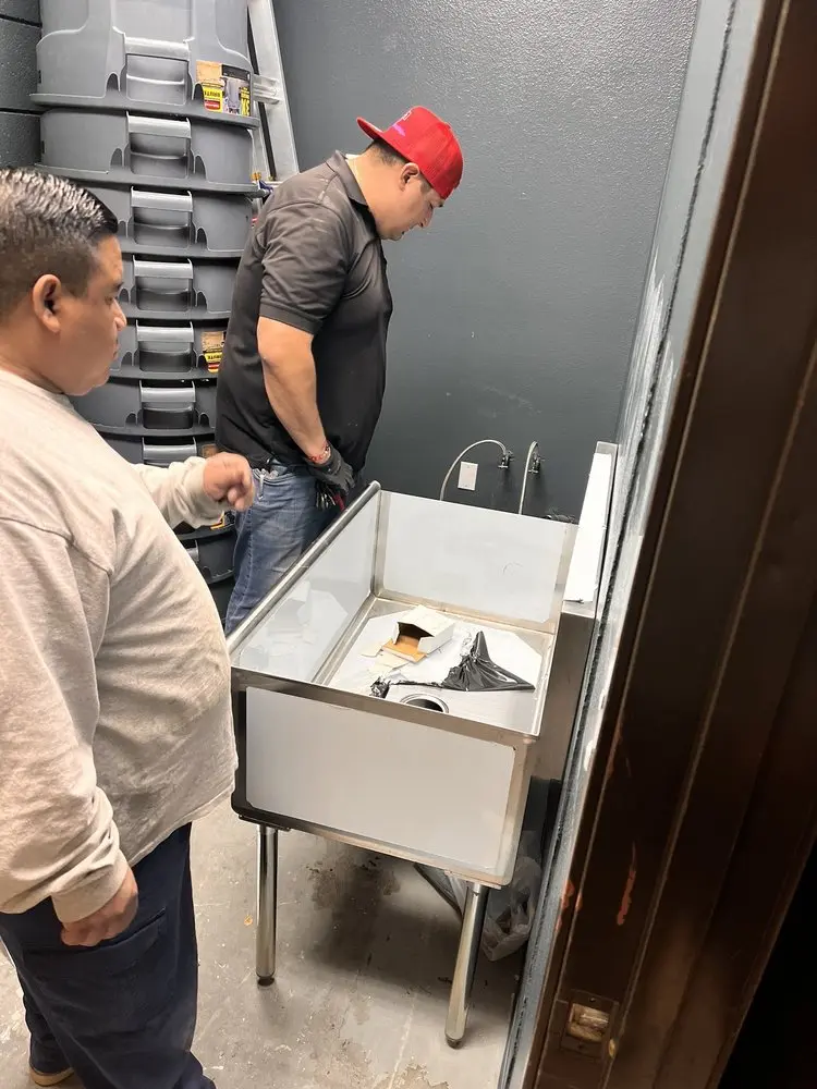 Commercial plumbing and sink installation in Middle